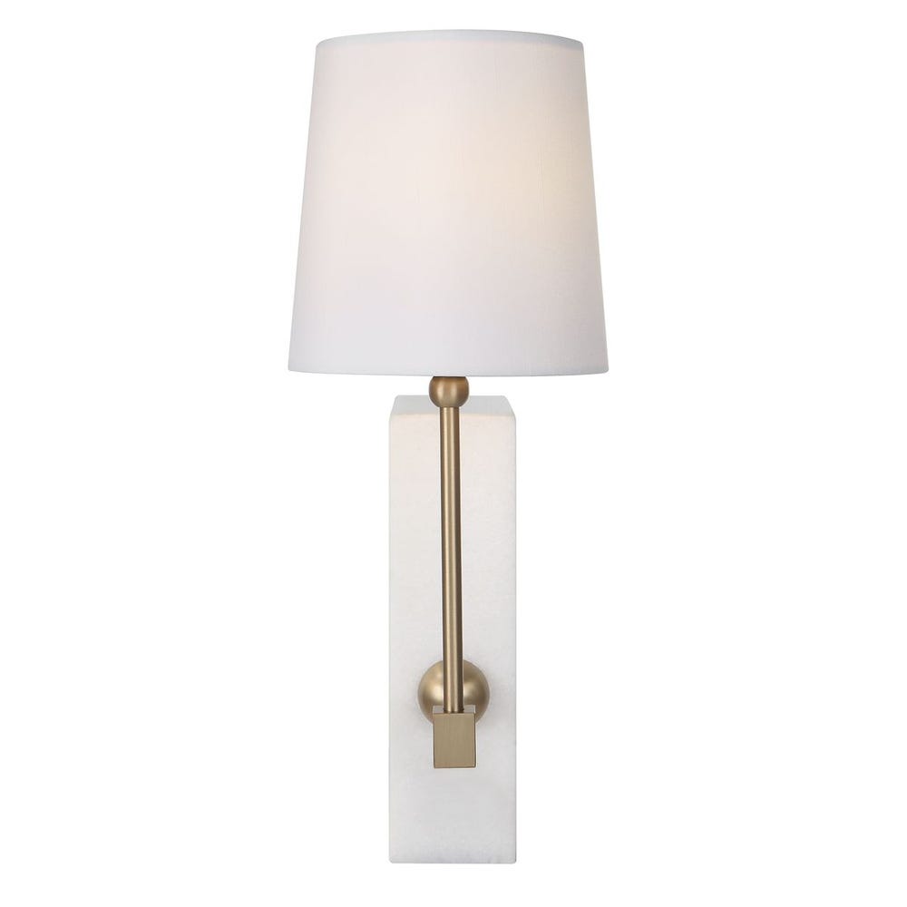 On a Shelf Mini Lamp - White Marble/Brass
