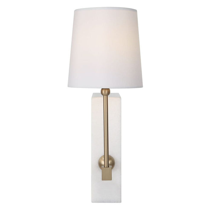 On a Shelf Mini Lamp - White Marble/Brass