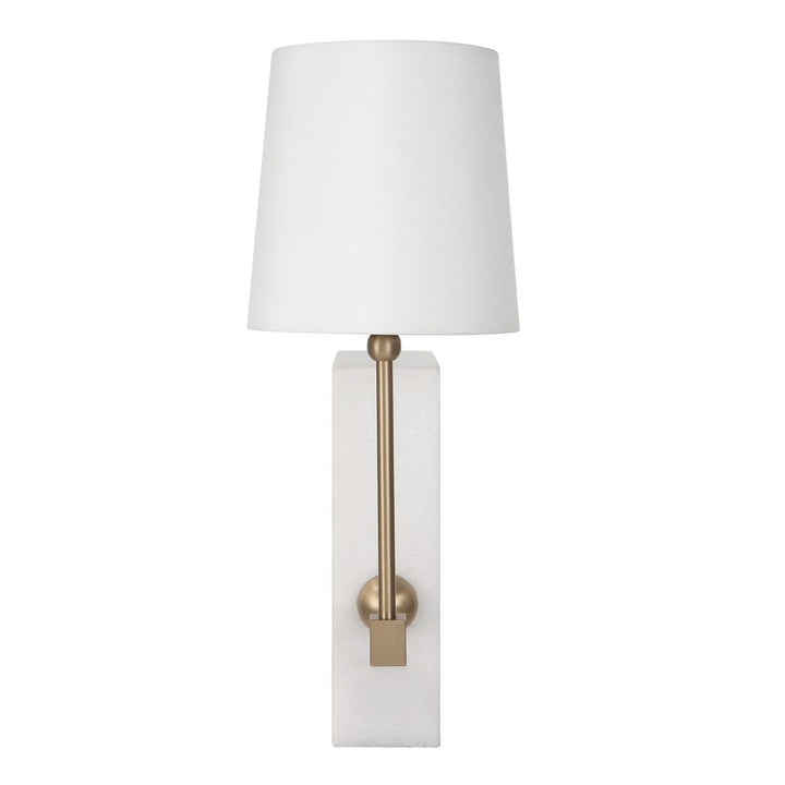 On a Shelf Mini Lamp - White Marble/Brass
