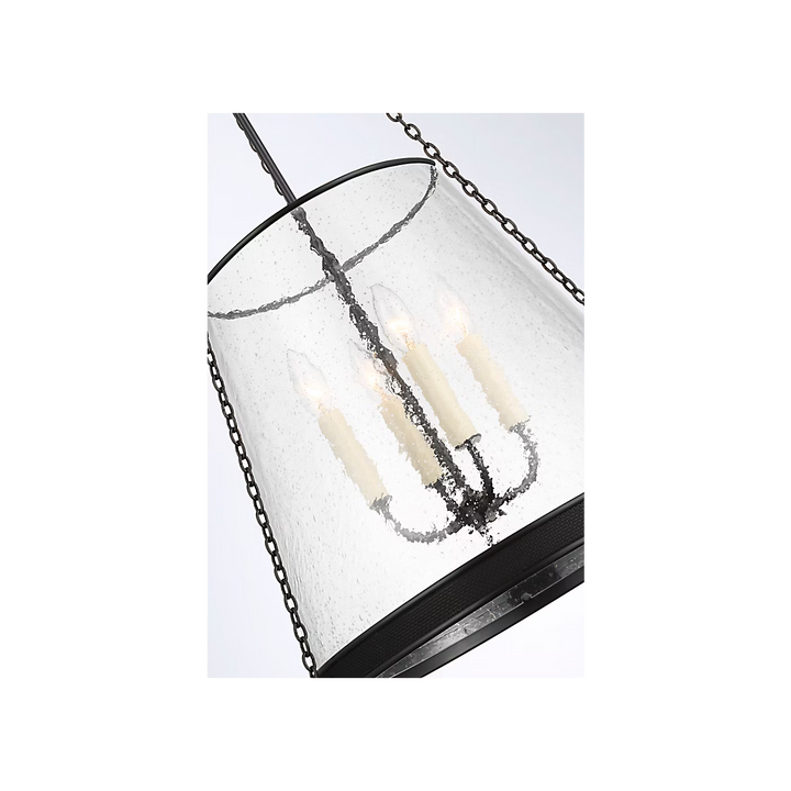 Reese 18" Pendant in Bronze with Clear Restoration Glass
