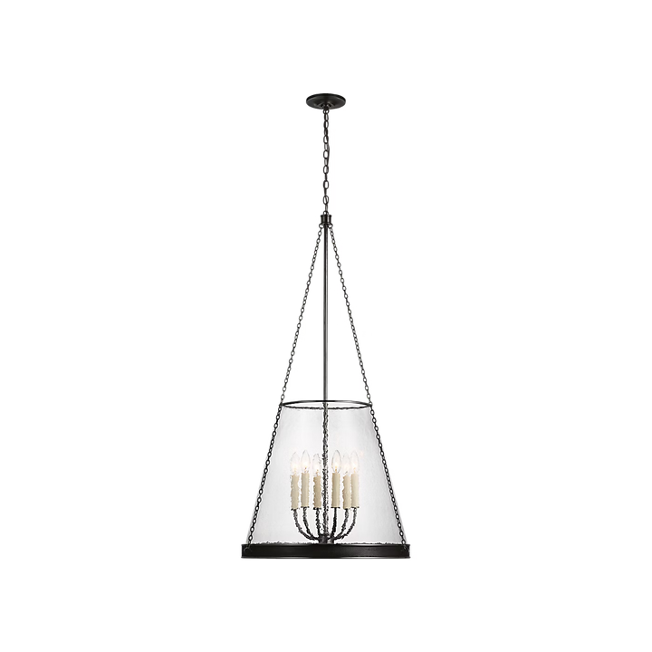 Reese 22" Pendant in Bronze with Clear Restoration Glass