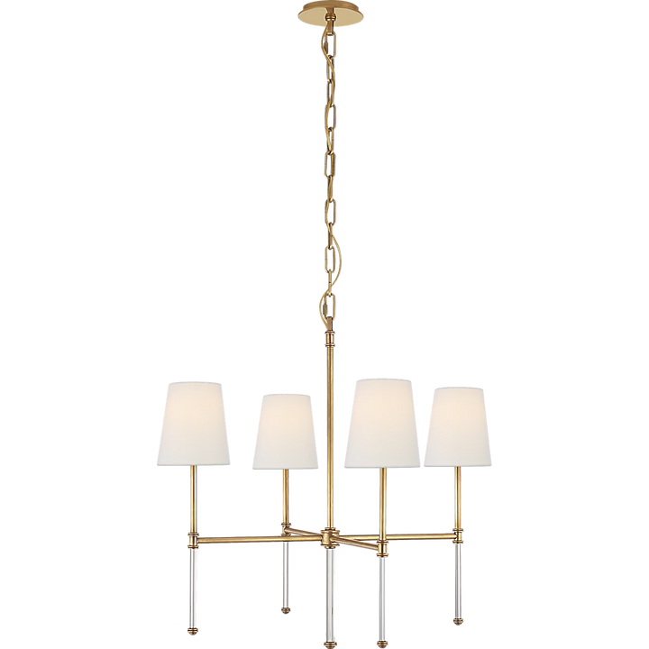 Camille Small Chandelier in Hand-Rubbed Antique Brass