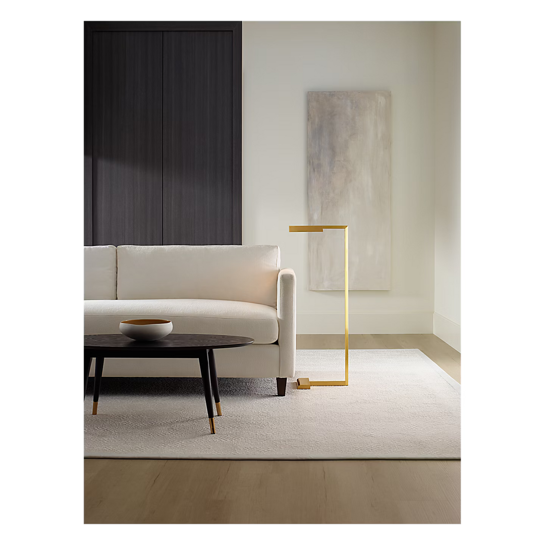 Dessau 38 Floor Lamp in Natural Brass