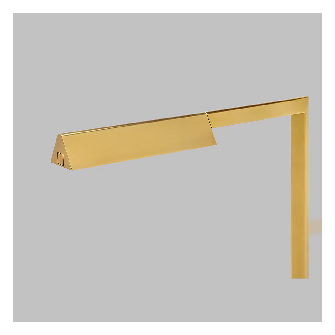 Dessau 38 Floor Lamp in Natural Brass