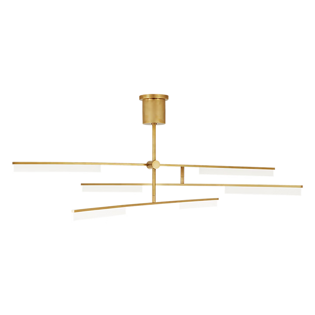 Klee 6-Light Chandelier in Natural Brass
