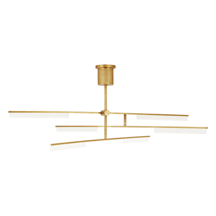 Klee 6-Light Chandelier in Natural Brass