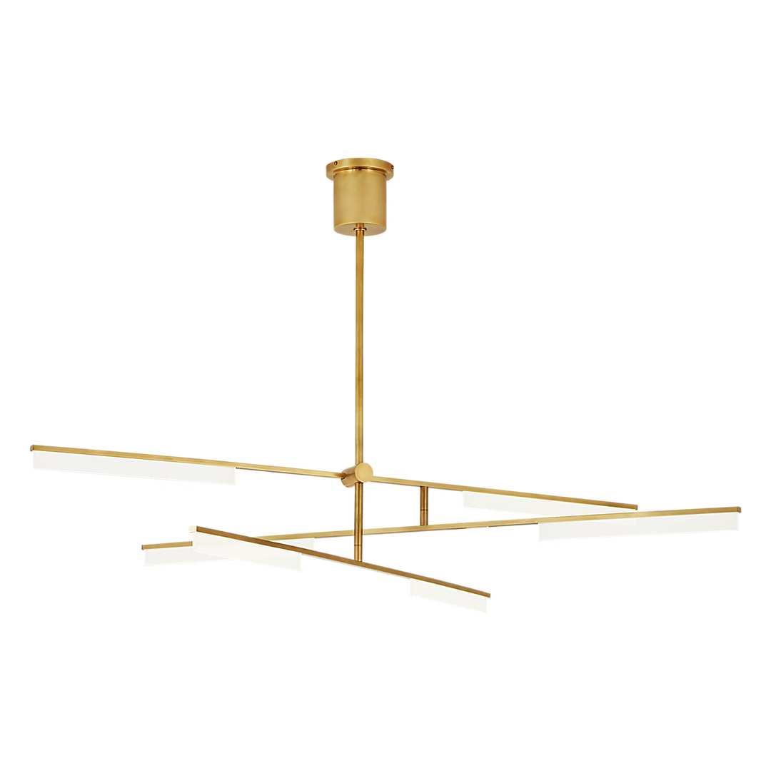 Klee 6-Light Chandelier in Natural Brass