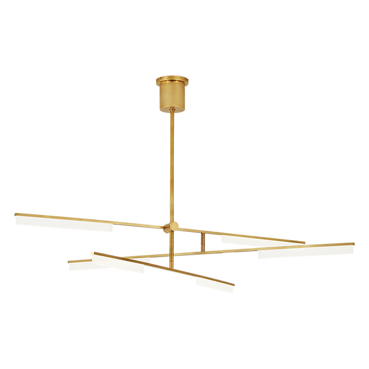 Klee 6-Light Chandelier in Natural Brass