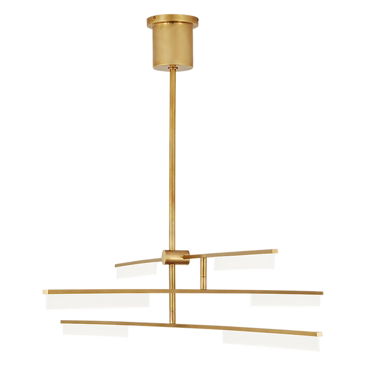 Klee 6-Light Chandelier in Natural Brass