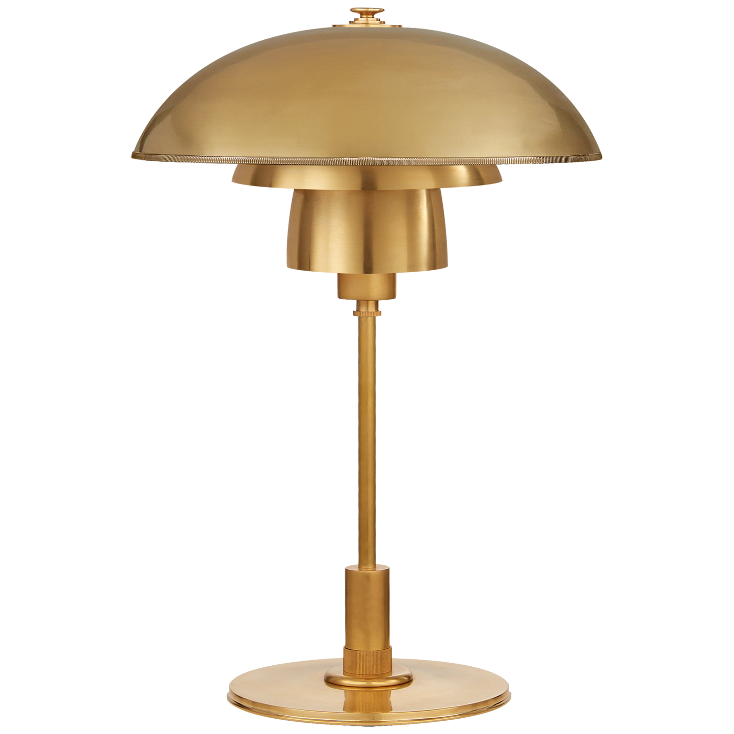 Whitman Desk Lamp in Hand-Rubbed Antique Brass with Hand-Rubbed Antiqu –  Gramercy Home Design