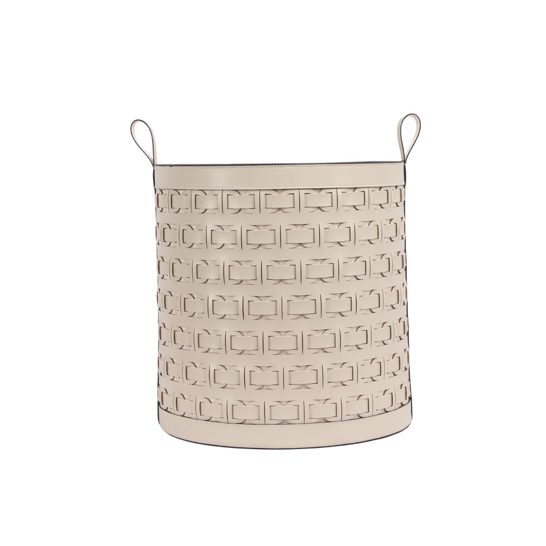 Cesta Woven Milk Leather Basket - Large