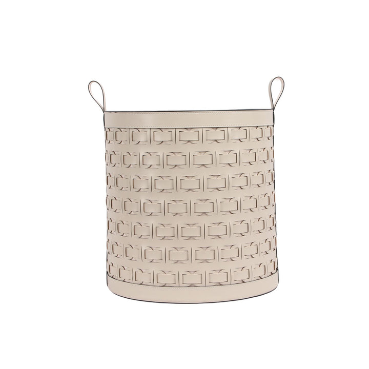 Cesta Woven Milk Leather Basket - Large