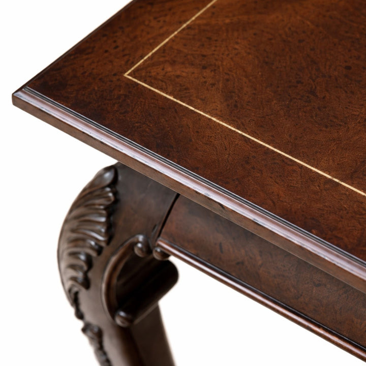 Medium Brown Mahogany Side Table with drawer