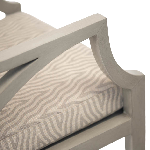 Tommy Bahama Silver Sands Arm Dining Chair with Cushions