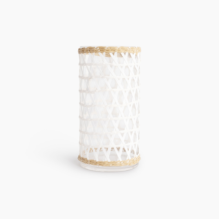Island Wrapped Natural & White Hurricane/Vase - Large