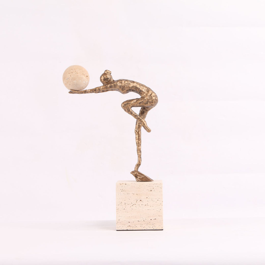 Ethereal Lady Sculpture - Travertine
