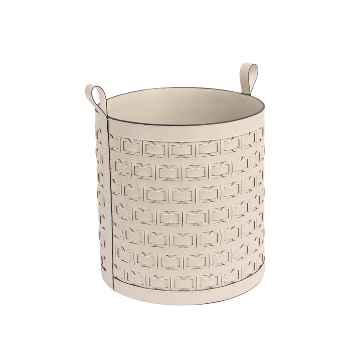 Cesta Woven Milk Leather Basket - Large
