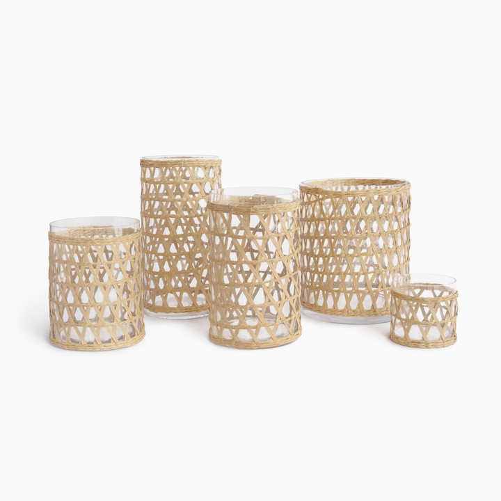 Island Wrapped Natural Hurricane/Vase - X Large