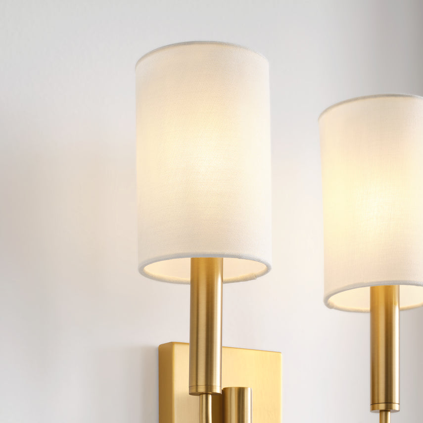 Brianna Double Sconce in Burnished Brass