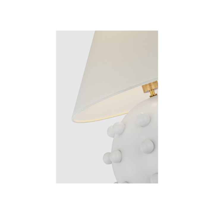Linden Medium Orb Table Lamp in Plaster White