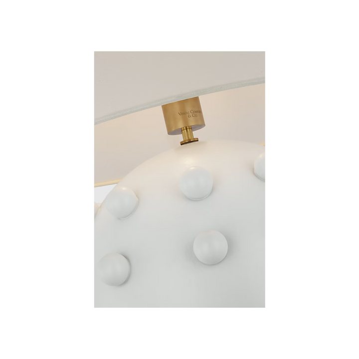 Linden Medium Orb Table Lamp in Plaster White