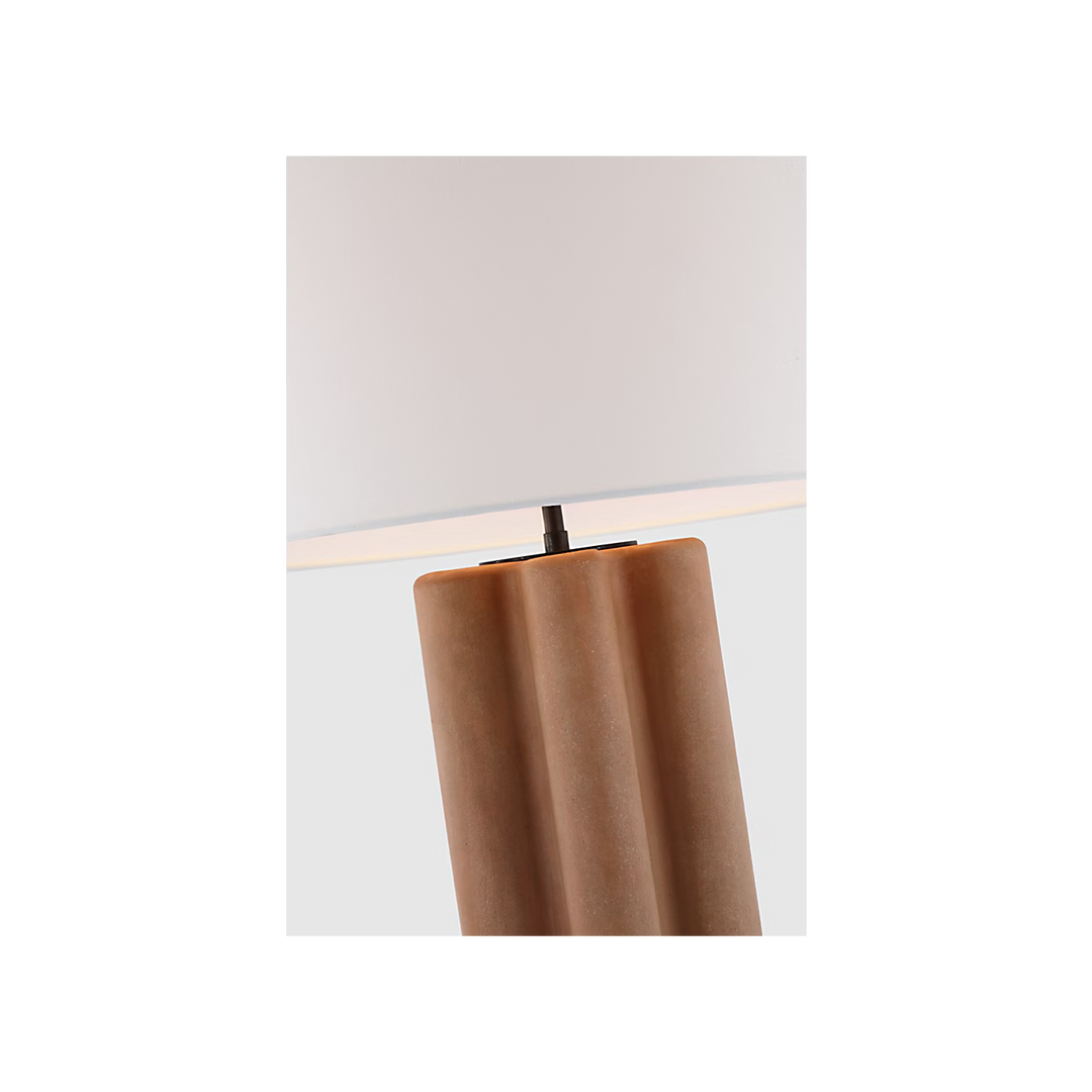Vellig Medium Table Lamp in Terracotta Stained Concrete