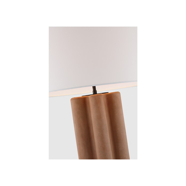 Vellig Medium Table Lamp in Terracotta Stained Concrete