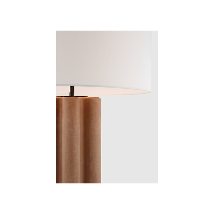 Vellig Medium Table Lamp in Terracotta Stained Concrete