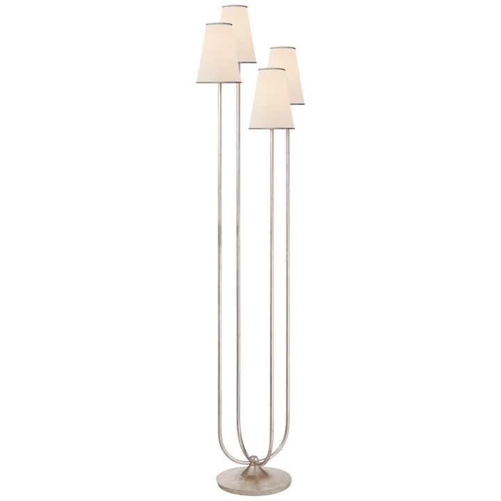 Montreuil Floor Lamp in Burnished Silver Leaf