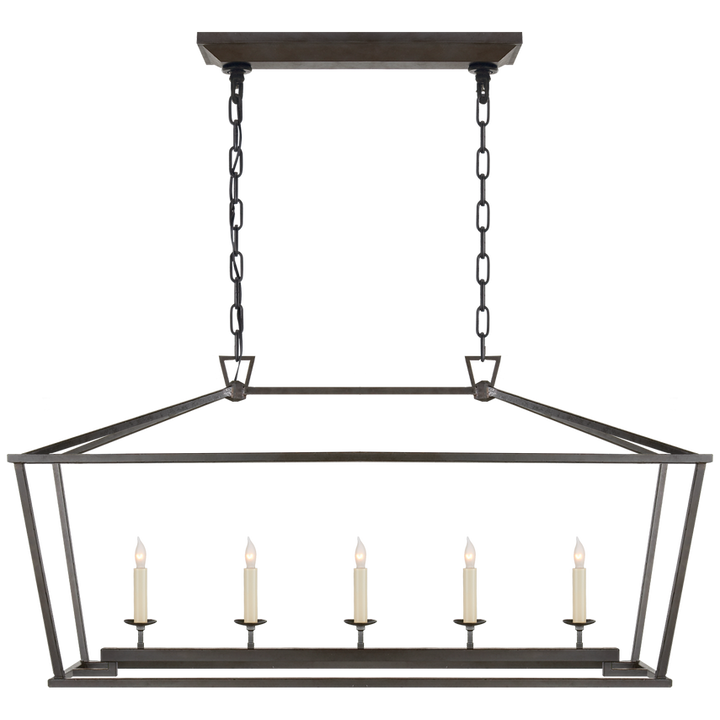 Darlana Medium Linear Lantern in Aged Iron