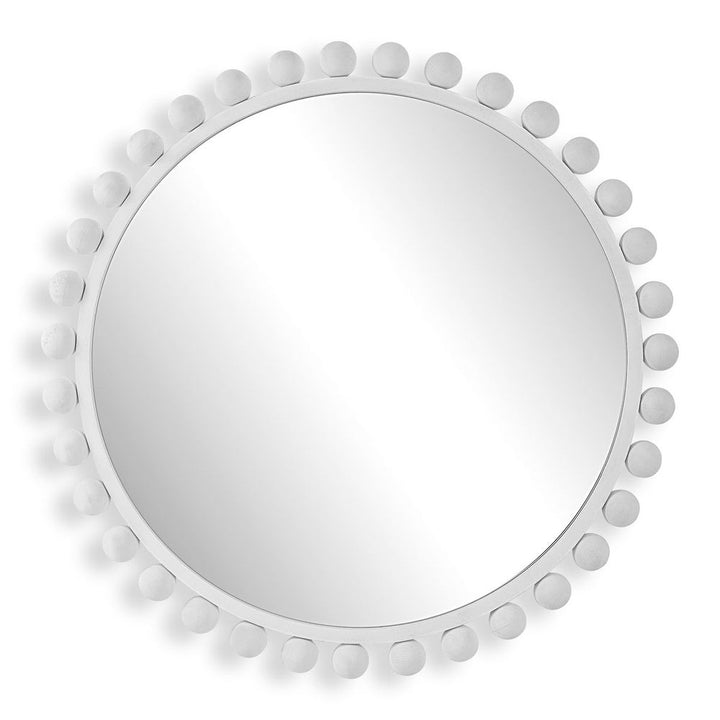 Cyra Round Mirror - White