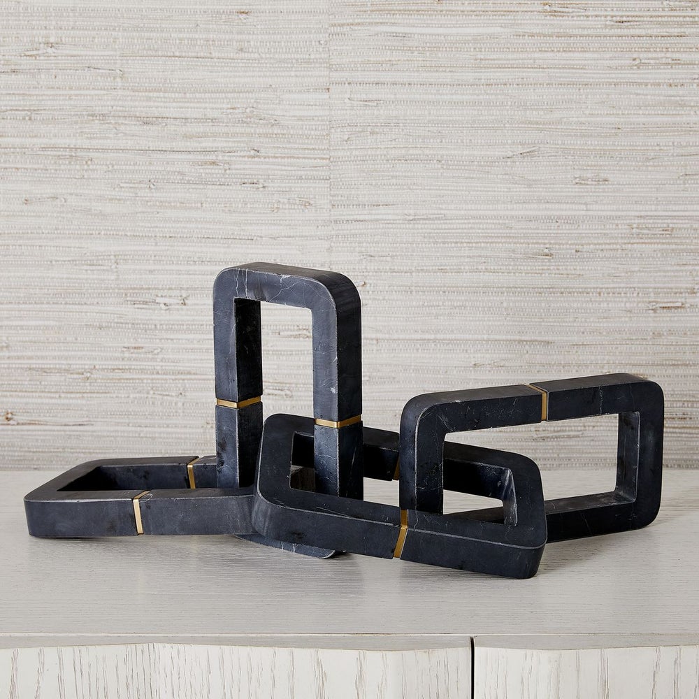Connection Sculpture - Black Marble