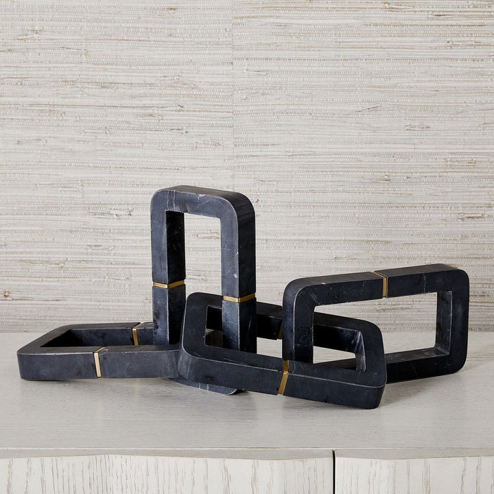 Connection Sculpture - Black Marble