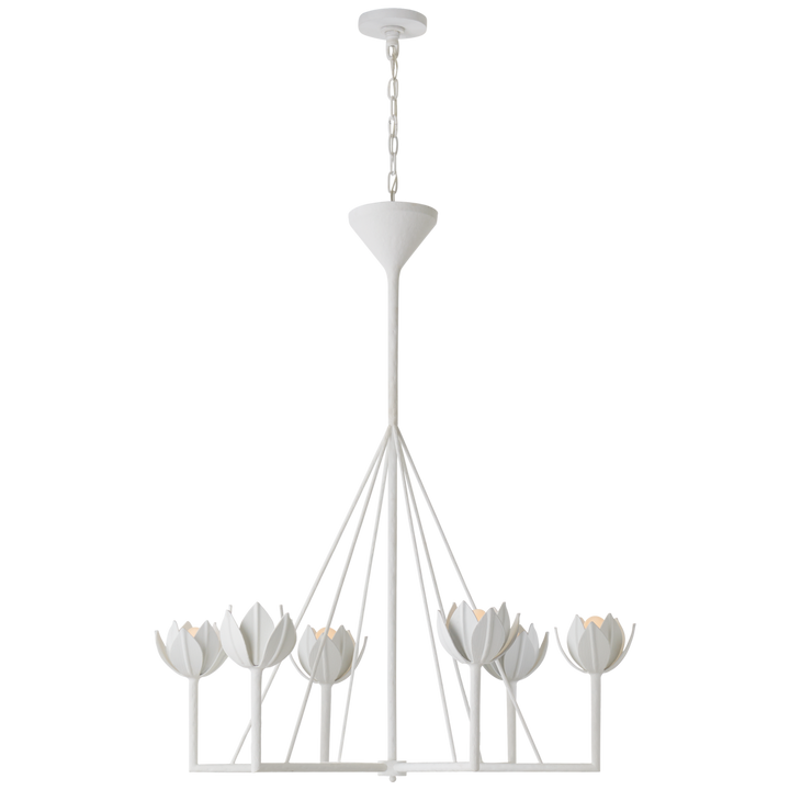 Alberto Large Single Tier Chandelier in Plaster White