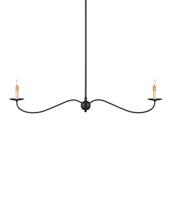Saxon Black Linear Chandelier