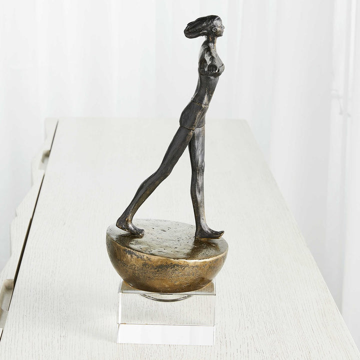 Woman Finding Balance Sculpture