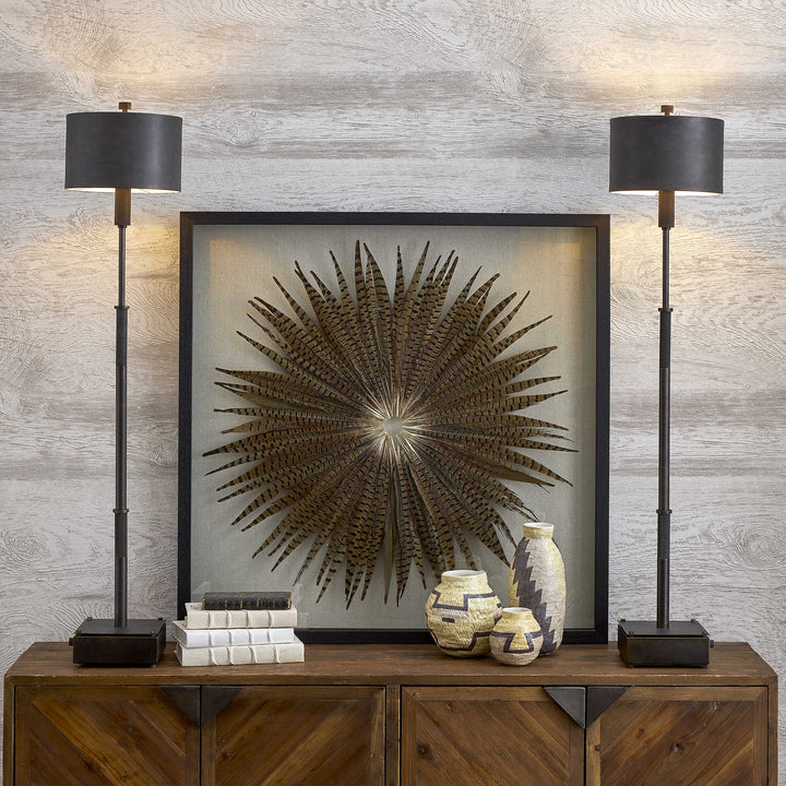Knurl Buffet Lamp - Bronze