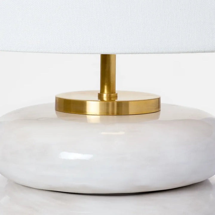 Phoebe Stacked Table Lamp in Antique White