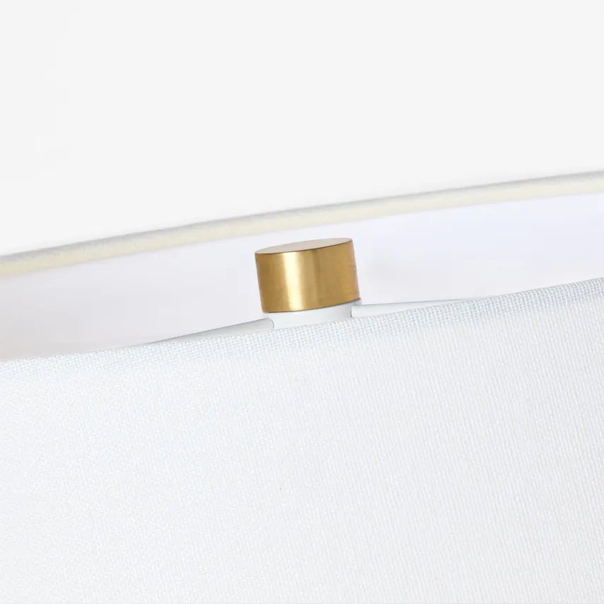 Phoebe Stacked Table Lamp in Antique White