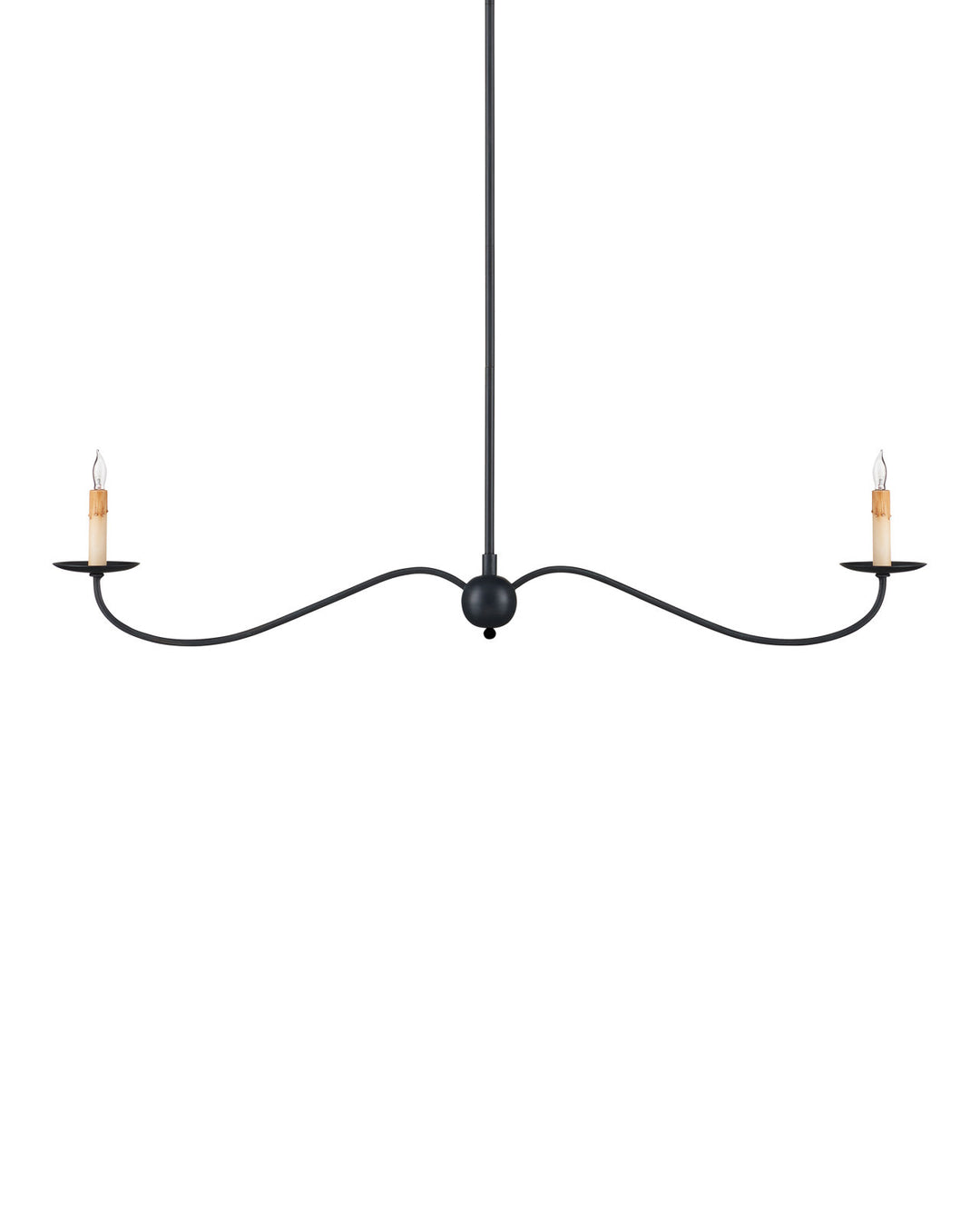 Saxon Black Linear Chandelier