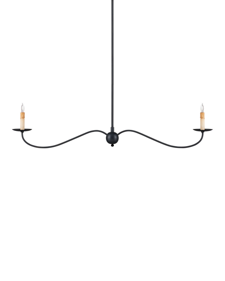 Saxon Black Linear Chandelier