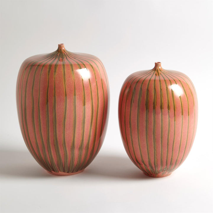 Striped Melon Vase - Small