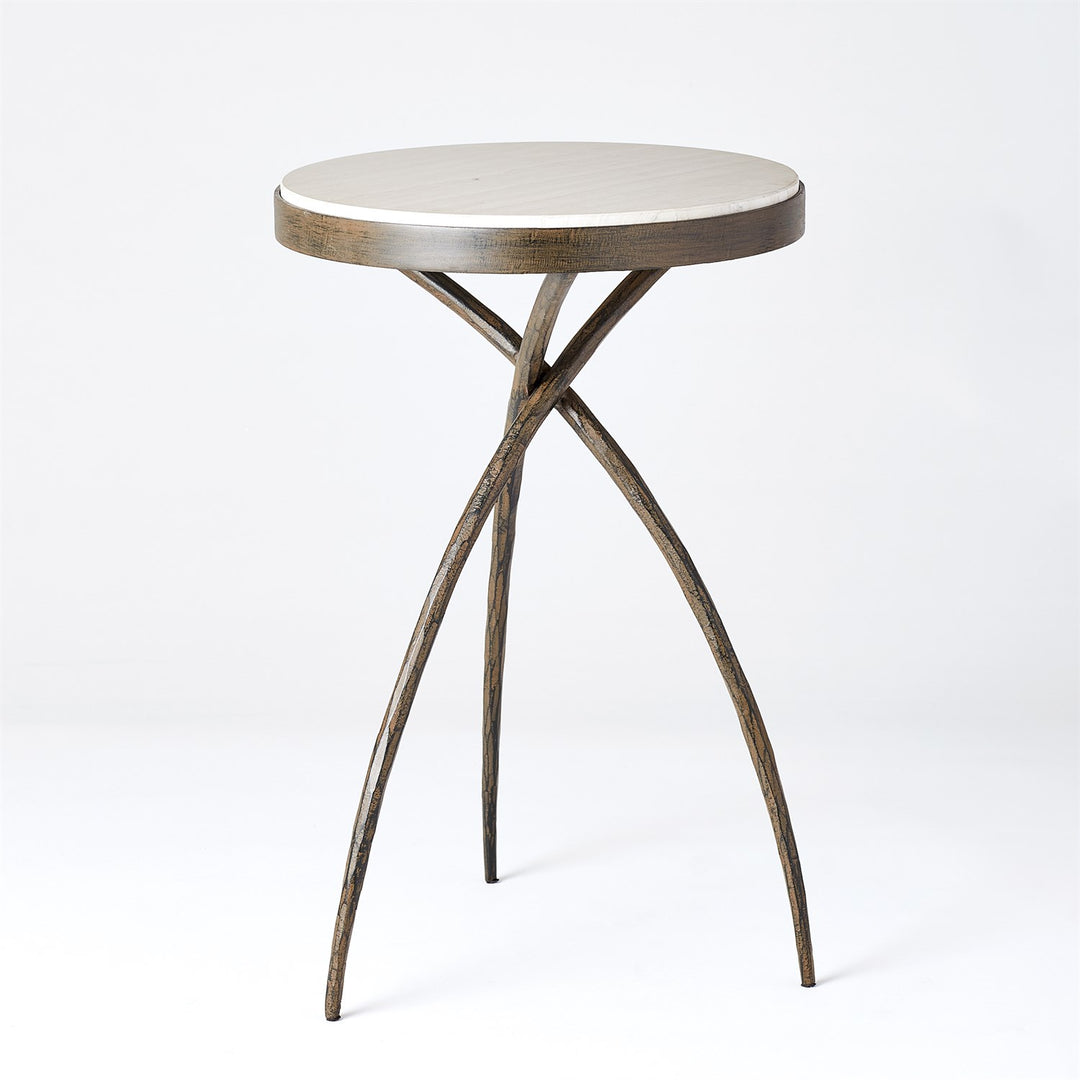 Tripod Table with Grey Marble Top - Small