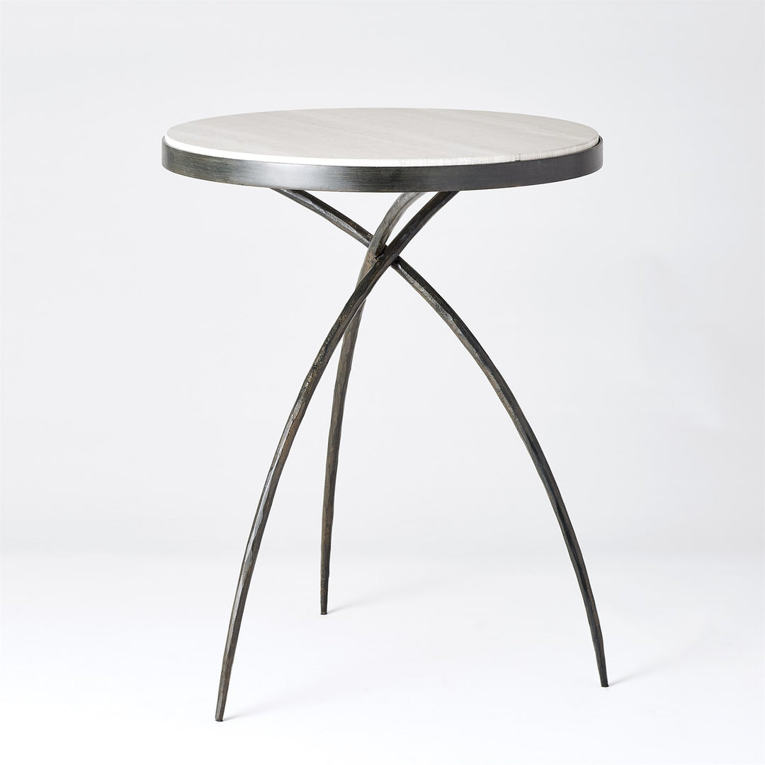 Tripod Table with Grey Marble Top - Large
