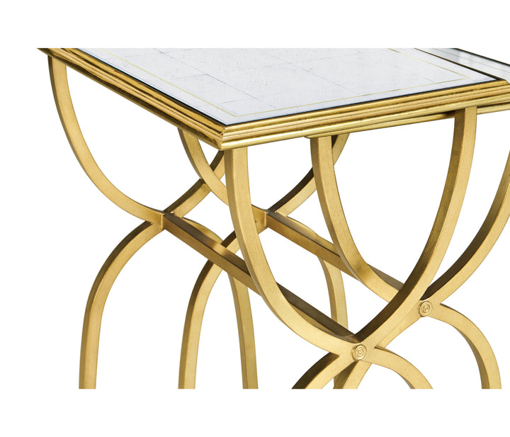 Églomisé & Gilded Iron Nest of Tables