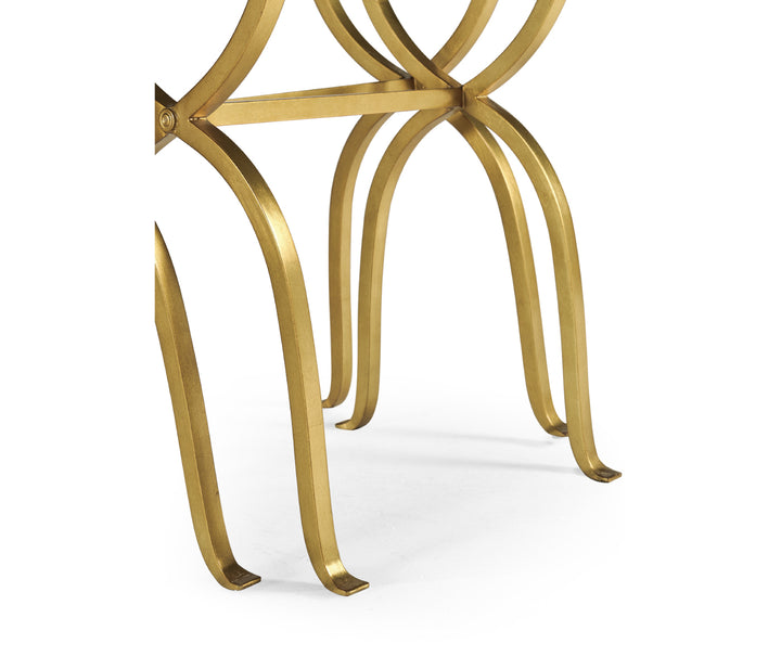 Églomisé & Gilded Iron Nest of Tables
