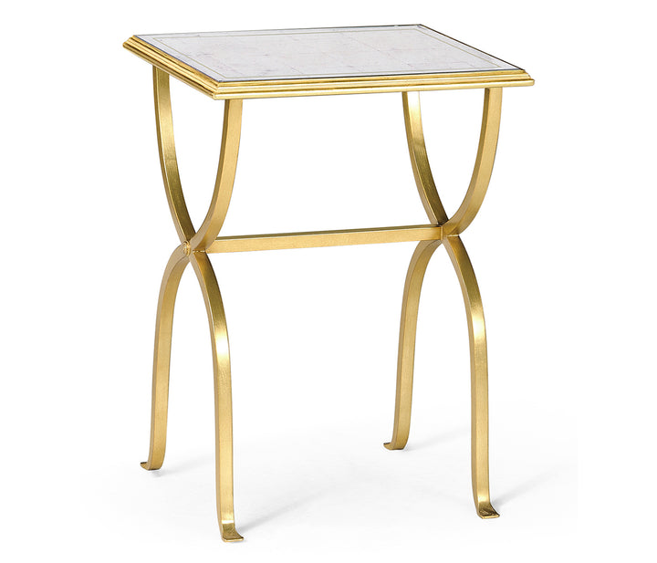 Églomisé & Gilded Iron Nest of Tables