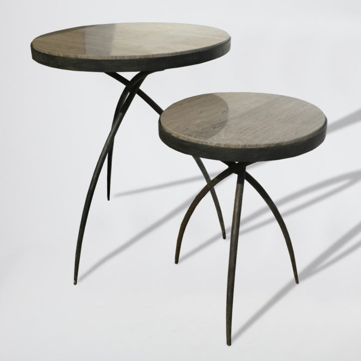 Tripod Table with Grey Marble Top - Small