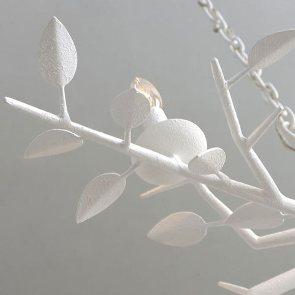 Aubrey Gesso White Six-Light Chandelier