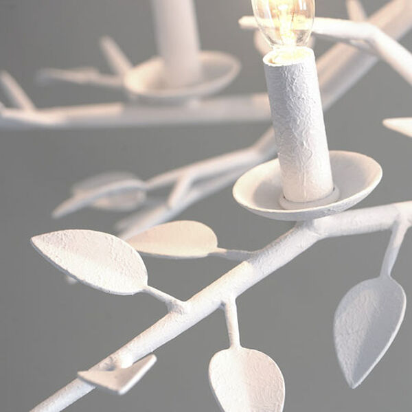 Aubrey Gesso White Six-Light Chandelier